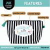 Brooke & Jess Designs Scrub Life Pouch Gifts for Women Striped Makeup Bags Cosmetic Bag Travel Toiletry Makeup Pouch Pencil Bag with Zipper Best Birthday Nurse Gifts view 2