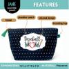 Brooke & Jess Designs Sports Mom Baseball Pouch Gifts for Women Dotted Makeup Bags Cosmetic Bag Travel Toiletry Makeup Pouch Pencil Bag with Zipper Best Mommy Birthday Just Because Gifts view 2
