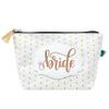 Brooke & Jess Designs Bride Janie Pouch Gifts for Women Gold Dotted Makeup Bags Cosmetic Bag Travel Toiletry Makeup Pouch Pencil Bag with Zipper Best Wedding Gifts view 1
