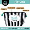 Brooke & Jess Designs Grandma Awesome Pouch Gifts for Women Striped Makeup Bags Cosmetic Bag Travel Toiletry Makeup Pouch Pencil Bag with Zipper Best Granny Birthday Just Because Gifts view 2