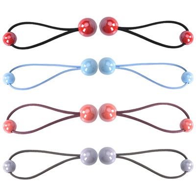 Bubble Ball Hair Ties for Girls Bobbles Elastic Hair Bands Knockers for Little Girls Non Slip Ponytail Holders Hair Knockers Bead Hair Ties Scrunchie Hair Accessories 8 Pcs
