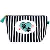 Brooke & Jess Designs Paw Janie Pouch Gifts for Women Striped Makeup Bags Cosmetic Bag Travel Toiletry Makeup Pouch Pencil Bag with Zipper Best Dog Cat Mom Birthday Mother Gifts view 1