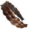 Denlydom Headband 4 Strands Synthetic Hair Plaited Headband Braid Braided With Teeth Hair Band Beauty accessory Stretch Braid Headbands Hairpiece for Women (Brown) view 1
