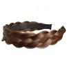 Denlydom Headband 4 Strands Synthetic Hair Plaited Headband Braid Braided With Teeth Hair Band Beauty accessory Stretch Braid Headbands Hairpiece for Women (Brown) view 2