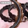 Denlydom Headband 4 Strands Synthetic Hair Plaited Headband Braid Braided With Teeth Hair Band Beauty accessory Stretch Braid Headbands Hairpiece for Women (Brown) view 4