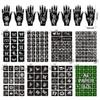 16 Sheets Henna Tattoo Stencils Kit Reusable for Women Girls and Kids,150+ PCS Temporary Indian Arabian Glitter Airbrush Tattoo Stencils for Face Body Paint DIY view 2