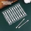 Cotton Swab Individually Wrapped, Individually Wrapped Double Tipped Cotton Swabs Paper Sticks Cotton Buds(White, Round/Sprial End) (200) view 2