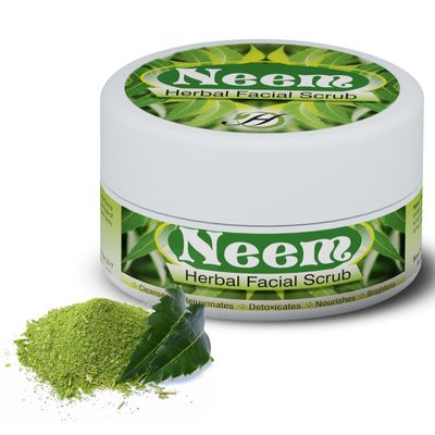 Herboganic Neem Facial Scrub - Natural and Gentle Face Scrub for Deep Cleansing and Moisturizing - Vegan Skincare - 5.30 oz