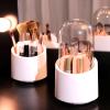 AKSHVA 360 rotating makeup brush storage barrel, dustproof eyeshadow brush, bucket, dresser, storage shelf, tabletop pen holder, case, basket Girlypowder(360rotatable/withlid) view 3