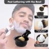 Mens Shaving Brush and Bowl Set, 3 in 1 Shaving Brush Set for Men with Shave Brush Bowl ABS Stand with Razor Slot, Perfect Father's Day Men Gift Set for Wet Shaving Experience - Black view 4