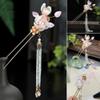 Chinese Style Hanfu Hair Stick Women Metal Glaze Hair Fork Chopsticks Hairpin view 2