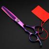 MAYiT Hair Cutting Scissors, 6 inch Professional Japan 440c Left Handed Purple Rose Pattern Handle Hair Scissors Haircut thinning Barber Cutting Shears Hairdresser Scissors (Color : Left Hand Set) view 3
