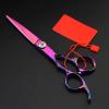MAYiT Hair Cutting Scissors, 6 inch Professional Japan 440c Left Handed Purple Rose Pattern Handle Hair Scissors Haircut thinning Barber Cutting Shears Hairdresser Scissors (Color : Left Hand Set) view 4