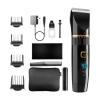 GIENEX Professional Hair Clippers - Rechargeable Hair Beard Trimmer Cordless Haircut Kit with Titanium & Ceramic Waterproof Blades for Wet/Dry Cut, 5-Speed Adjustable with Barber Cape, and Travel Bag view 1