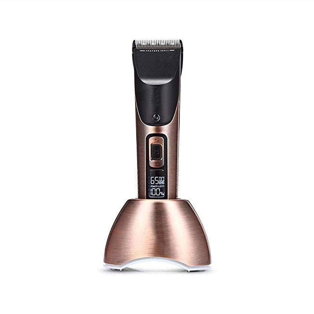 GIENEX Professional Hair Clippers Cordless Hair Trimmer Rechargeable Beard Trimmer Electric LED Display Haircut Kit for Men and Family Use with Charging Dock 4 Guide Combs