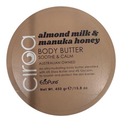 Ciroa ALMOND MILK & MANUKA HONEY BODY BUTTER SOOTHE & CALM 15.8 Fl oz