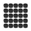 LXLK 24 Pack 10ML Black Aluminum Lip Balm Tins Cans Jars Empty Refillable Containers with Screw Lid Round Travel Storage Cosmetic Storage Bottle for Powder Candle Salve Spice Cream Anti-Leakage view 1