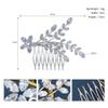 Elegant Bridal Hair Comb Zirconia Diamond Floral Leaf Crystal Wedding Hair Accessory for Bride Silver Headpieces for Women view 4