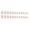 24pcs Cat's Eye Nail Art Press on Nails Fake Nails Square Glossy Short False Nail Tips Artificial Finger Manicure for Women and Girls (Nude) view 4