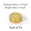 LXLK 24 Pack 15ML Gold Aluminum Lip Balm Tins Cans Jars Empty Refillable Containers with Screw Lid Round Travel Storage Cosmetic Storage Bottle for Powder Candle Salve Spice Cream Anti-Leakage view 2