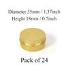 LXLK 24 Pack 10ML Gold Aluminum Lip Balm Tins Cans Jars Empty Refillable Containers with Screw Lid Round Travel Storage Cosmetic Storage Bottle for Powder Candle Salve Spice Cream Anti-Leakage view 2