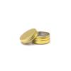 LXLK 24 Pack 10ML Gold Aluminum Lip Balm Tins Cans Jars Empty Refillable Containers with Screw Lid Round Travel Storage Cosmetic Storage Bottle for Powder Candle Salve Spice Cream Anti-Leakage view 4