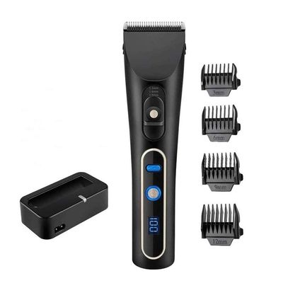 GIENEX Professional Hair Clippers Cordless Hair Trimmer Low Noise Hair Cutting Kit Hair Removal Machine with LED Display Hairdressing Cape and Travel Bag for Barbers and Stylists