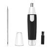 MOVOZIN Nose Hair Trimmer for Men and WomenProfessional Painless Clean Nasal Ear & Facial Hair Electric TrimmerBattary-Operated Eyebrow ClipperDual Edge Blades for Easy Cleansing Black view 1