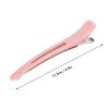 12 Pcs Hair Clip Pink ABS Safe Hair Clip Professional Ergonomic Silicone Band Salon Hair Clip view 4