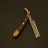 Beautiful Damascus Steel Razor Handmade Cut Throat Barber Salon Shaving Razor Pocket Knife Z-109 view 3