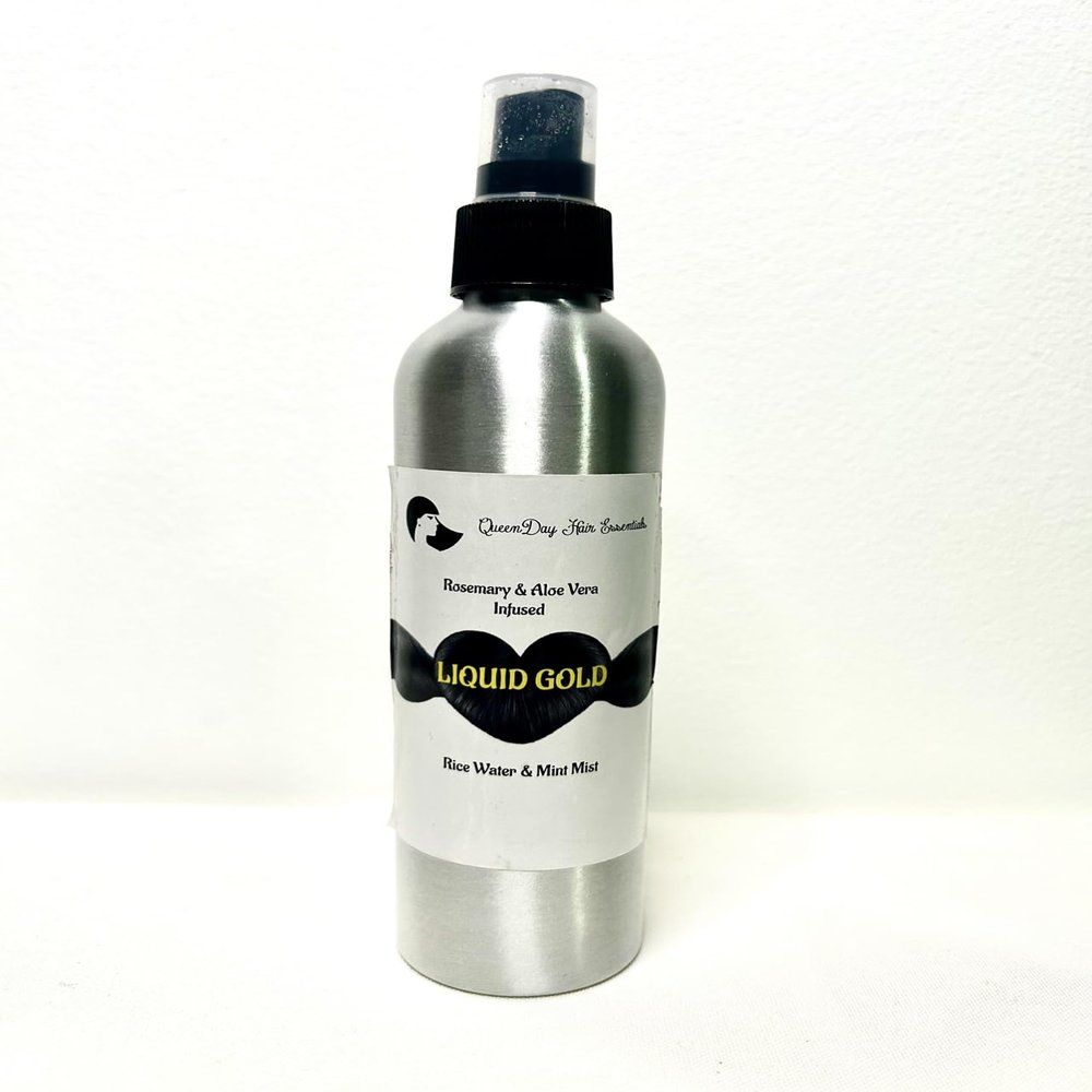 QueenDay Hair Essentials Liquid Gold: Rice Water, Infused with Aloe Vera and Rosemary Mist