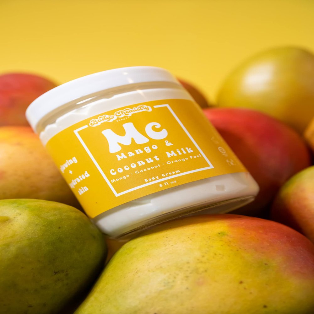 Body Chemistry Beauty Nourishing & Moisturizing Body Butter - Mango and Shea Body Cream (Mango & Coconut Milk)
