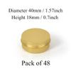 LXLK 48 Pack 15ML Gold Aluminum Lip Balm Tins Cans Jars Empty Refillable Containers with Screw Lid Round Travel Storage Cosmetic Storage Bottle for Powder Candle Salve Spice Cream Anti-Leakage view 2