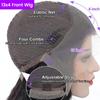 13x4 Straight Lace Front Wigs Human Hair 24 Inch HD Transparent Lace Straight Frontal Wigs Glueless Pre Plucked with Baby Hair Bone Brazilian Unprocessed Virgin Human Hair Natural Hairline view 3