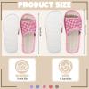 Ramede 15 Pairs Washable House Slippers for Guests Disposable Breathable Open Toe Indoor Spa Slipper for Guests Home Bedroom Hotel Travel Unisex, 6 Large Size and 9 Medium Size view 2
