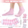 HooLing 3 Pairs Aloe Socks Moisturizing Spa Socks Aloe Vera Infused Fuzzy for Christmas Women Men Repairing Softening Dry Cracked Feet Skins(Pink) view 2