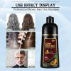 CSFDXD Herbal Dark Brown Hair Coloring Shampoo for Women and Men - 3 in 1 for Gray Coverage, 100% Gray to Brown Hair Color, 500ml view 4