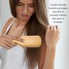 BFWood Bamboo Hair Brush with Steel Bristles and Boar Bristle Beard Brush view 4
