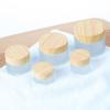 VILOGA Wood Grain Glass Cream Box, Scrub Cream, Divided Bottle, Portable Travel mask, Cosmetic Box, Foundation, Lotion Transparent Five-Piece view 2