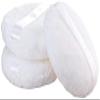 Colorfully 2pcs Extra Large Jumbo Size (5 inch) Smooth Cotton Velour White Cosmetic Setting Loose Baby Powder Puff view 2