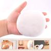Colorfully 2pcs Extra Large Jumbo Size (5 inch) Smooth Cotton Velour White Cosmetic Setting Loose Baby Powder Puff view 3