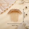 Aimimier Flower Crystal Hair Comb Decorative Rhinestone Gem Side Combs Long Teeth Hair Pins Updo Hair Accessories for Bride and Bridesmaid(Champagne) view 2