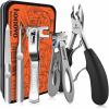 Konovo Toenail Clippers for Seniors Thick Toenails, Toe Nail Clippers Adult Thick Nails Long Handle 16mm Wide Jaw Opening Nail Clippers Heavy Duty Nail Clippers Kit 5Pcs view 1