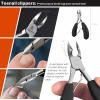 Konovo Toenail Clippers for Seniors Thick Toenails, Toe Nail Clippers Adult Thick Nails Long Handle 16mm Wide Jaw Opening Nail Clippers Heavy Duty Nail Clippers Kit 5Pcs view 2