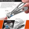 Konovo Toenail Clippers for Seniors Thick Toenails, Toe Nail Clippers Adult Thick Nails Long Handle 16mm Wide Jaw Opening Nail Clippers Heavy Duty Nail Clippers Kit 5Pcs view 3