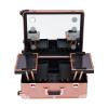 BJTDLLX Rolling Cosmetic Organizer w/locks, 22" Portable Makeup Station with Mirror & LED Lamp, Professional Rolling Makeup Train Case Cosmetic Trolley Makeup Storage Organizer Makeup Train Case view 4