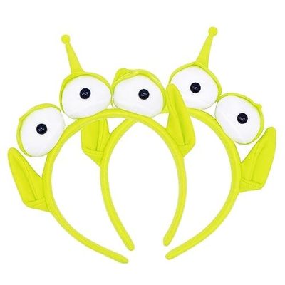 2 PC Alien Headband Adult, Alien Headbands Three-eyed Headband Monster Toy Plush Headwear Hat Accessories for Party Girls and Children