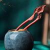 CHOISBEING Hair Fork, Large 6.6" Handmade Ebony U Shape Carved Fire Wooden Hair Stick, Hairpin for Thick Hair, 1Pcs view 4