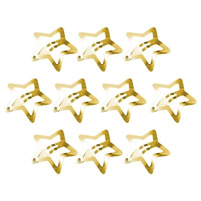 10 Pcs Gold Star Hair Clips Metal Snap Hair Clips Hair Barrettes Hair Side Clamps Headdress Cute Hair Accessories for Women Girls Kids