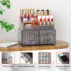 2 Pack Stackable Makeup Organizer with Drawers[Upgraded]-Acrylic Make up Organizers and Storage Case for Cosmetics,Brush,Perfume,Jewelry Display, Vanity and Bathroom Accessories view 3